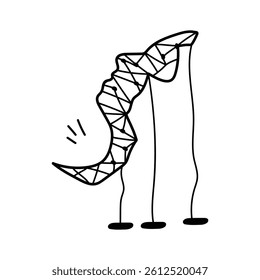 A unique hand drawn icon depicts a unique wire sculpture