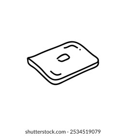 Unique hand drawn laptop icon in a clean black and white outline, adding a modern, personal touch to your creative projects.