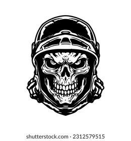 Unique hand drawn logo design featuring a skull zombie with a motorcycle biker helmet, representing rebellion, danger, and a fearless spirit