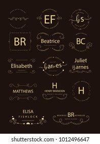  Unique hand drawn logo template collection.
Hand drawn doodle frames.Vector design elements.