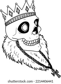 unique hand drawn skull illustration