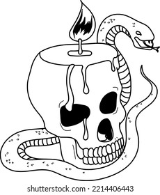 unique hand drawn skull illustration