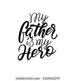 Unique hand lettering design for father’s day. Hand crafted lettering for apparel design, postcard, mug or poster. Textured vector art. Happy father’s day vector element.