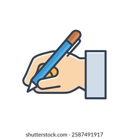 Unique Hand Writing Icon Design