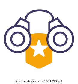 Unique handcaff icon, illustration, vector