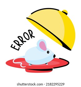 A unique handcrafted sticker of error alert 
