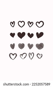 Unique hand-drawn greeting card, poster, t-shirt print, Valentine's Day illustration