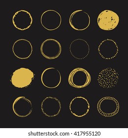 Unique handdrawn shapes for logo design. Grunge hipster design elements for logotypes, apparel, branding design. Vector art - isolated and easy to use.