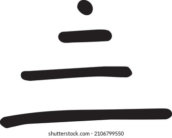 Triángulos únicos en forma de mano para el diseño del logo. Ilustración vectorial aislada en blanco
 de fondo.