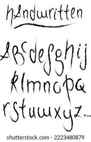 Unique handwritten organic typography design