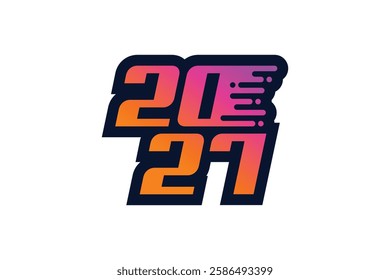 Unique Happy New Year 2027 Design Template