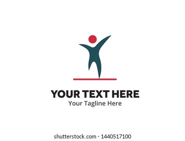 unique happy people simple logo creative design in flat style with color . happy people logo creative design for identity and community