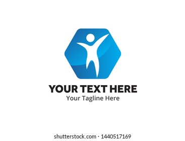 unique happy people simple logo creative design in flat style with color . happy people logo creative design for identity and community