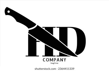 Einzigartige HD-Buchstaben Logo Symbol Vektorvorlage.