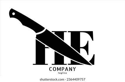 Unique HE letter logo Icon vector template.
