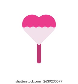 unique heart-shaped ice cream on a cone, combining sweet treats and love—great for desserts and Valentine’s.