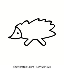Unique Hedgehog Vector Line Icon