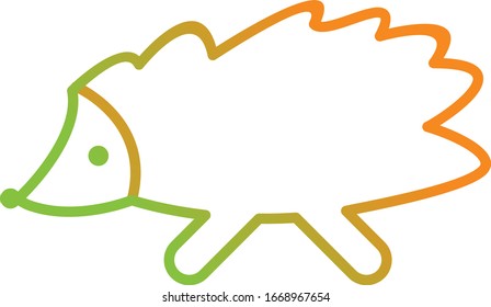 Unique Hedgehog Vector Line Icon