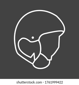 Unique Helmet Vector Line Icon
