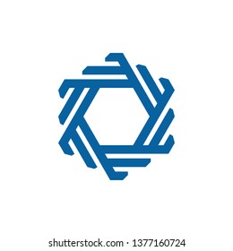 Unique Hexagon New Geometric Design Icon Symbol Logo for technology business health company with modern high end look