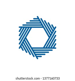 Unique Hexagon New Geometric Design Icon Symbol Logo for technology business health company with modern high end look