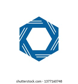 Unique Hexagon New Geometric Design Icon Symbol Logo for technology business health company with modern high end look