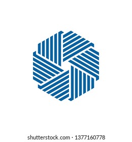 Unique Hexagon New Geometric Design Icon Symbol Logo for technology business health company with modern high end look