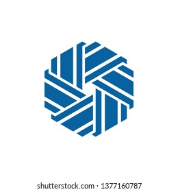 Unique Hexagon New Geometric Design Icon Symbol Logo for technology business health company with modern high end look
