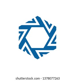 Unique Hexagon New Geometric Design Icon Symbol Logo for technology business health company with modern high end look