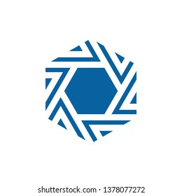 Unique Hexagon New Geometric Design Icon Symbol Logo for technology business health company with modern high end look