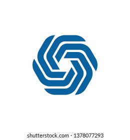 Unique Hexagon New Geometric Design Icon Symbol Logo for technology business health company with modern high end look