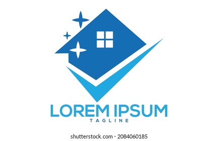 Logotipo único de limpieza doméstica Logo vectorial y abstracto moderno y minimalista