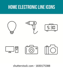 Unique Home electronics Vector Icon Set