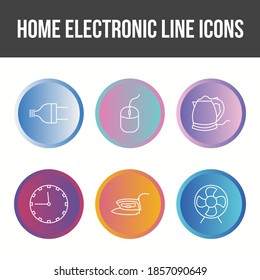 Unique Home electronics Vector Icon Set