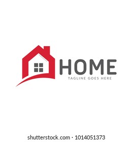 Unique Home Estate Log Icon Vector Template