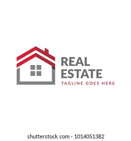 unique home estate log icon vector template