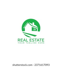 unique home estate log icon vector template