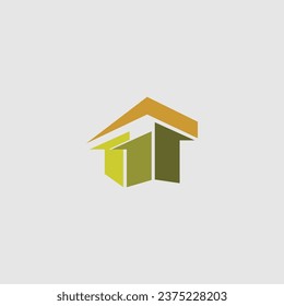 unique home estate log icon vector template
