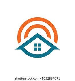 Unique Home Symbol, Vector Illustration Design