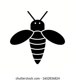 Unique Honey Bee Vector Glyph Icon