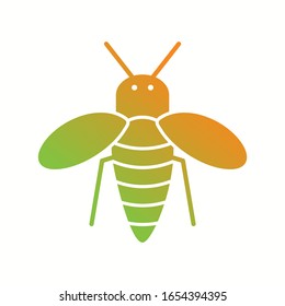 Icono único de glifo vector de miel