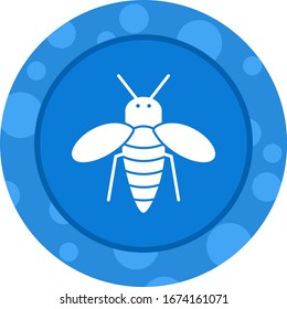 Unique Honey Bee Vector Glyph Icon