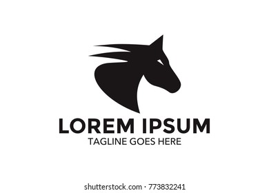 unique horse logo. editable. vector illustration logo