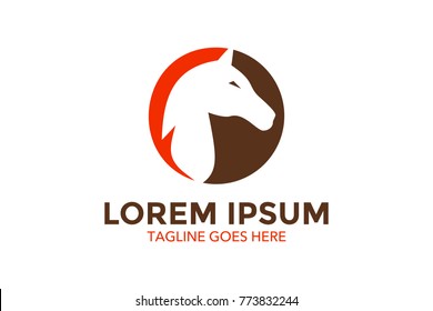 unique horse logo. editable. vector illustration logo