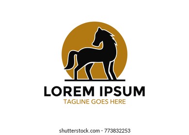 unique horse logo. editable. vector illustration logo