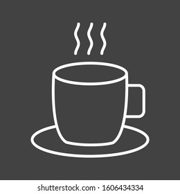 Unique Hot Coffe Vector Line Icon
