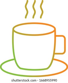 Unique Hot Coffee Vector Line Icon