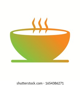 Icono de glifo de vectores de sopa caliente único