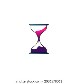 Einzigartiges Hourglass-Logo-Design mit Farbverlauf-Farbe