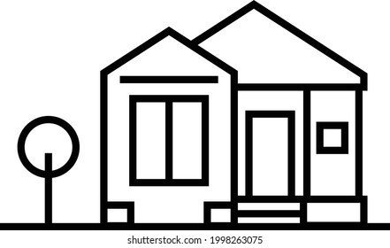 an unique house icon, suitable for your website, applications  print media